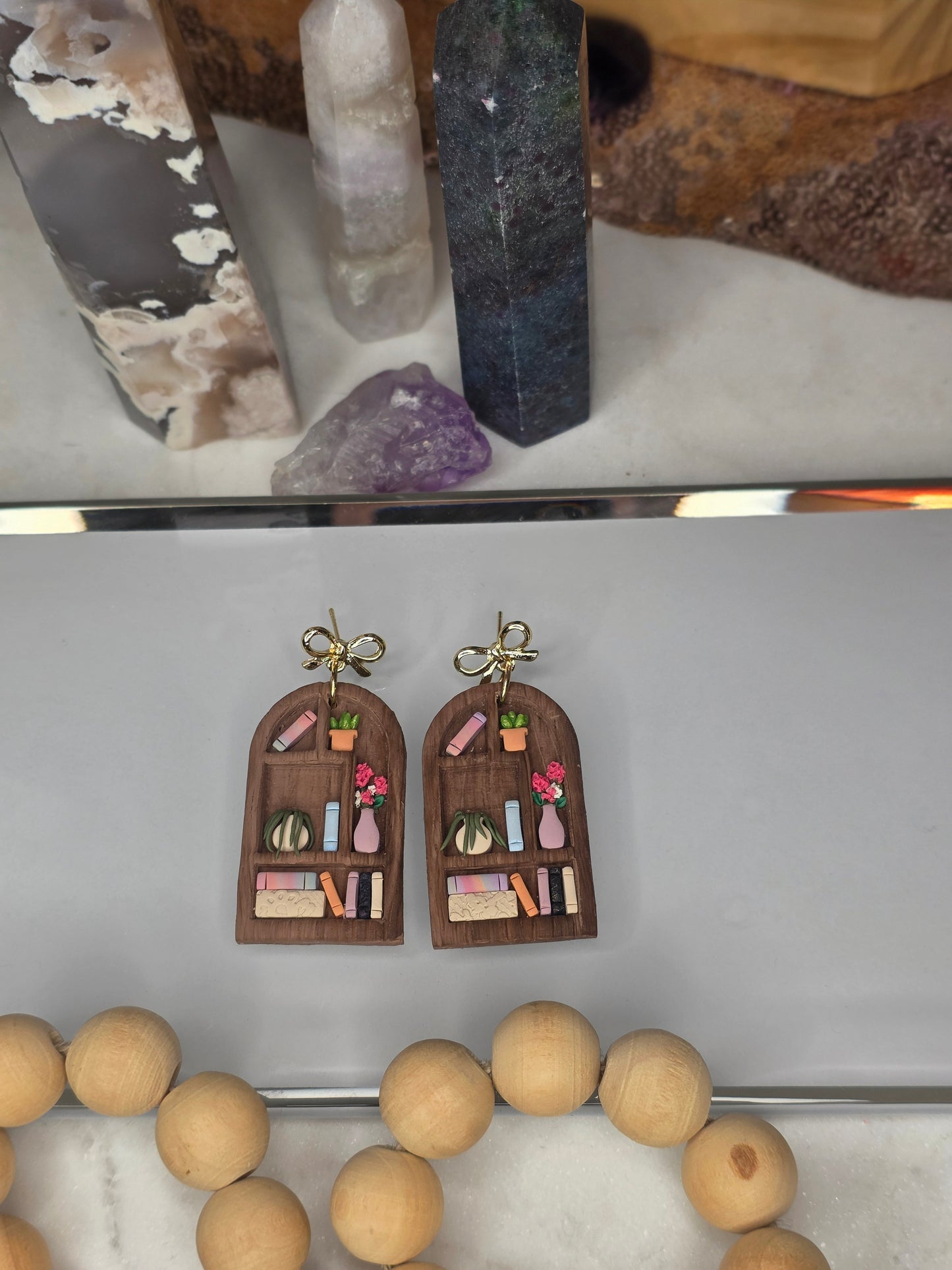 Bookshelf Earrings