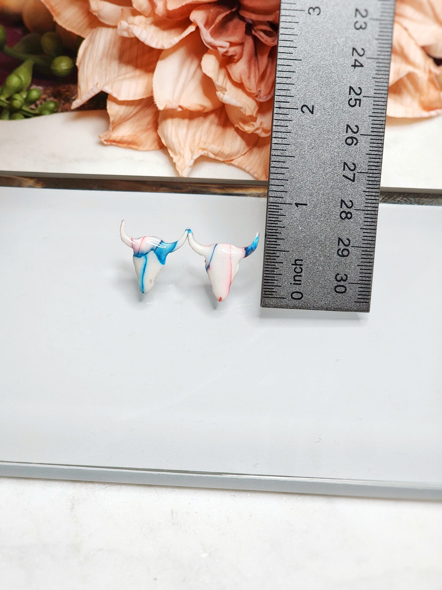 Red • White • Blue Longhorn Stud