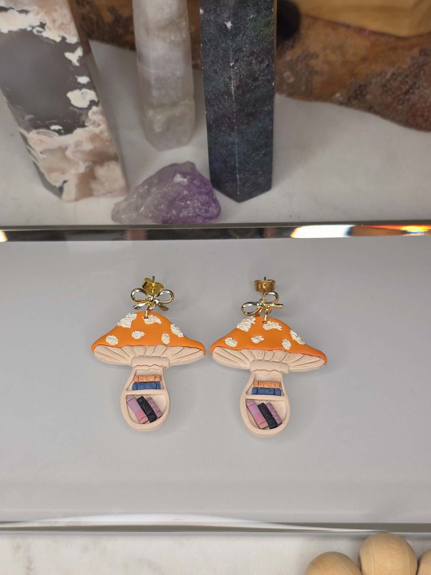 Bookshelf Earrings