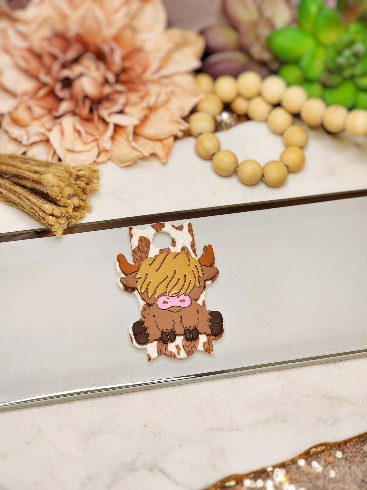 Highland Cow Stanley Lid Topper