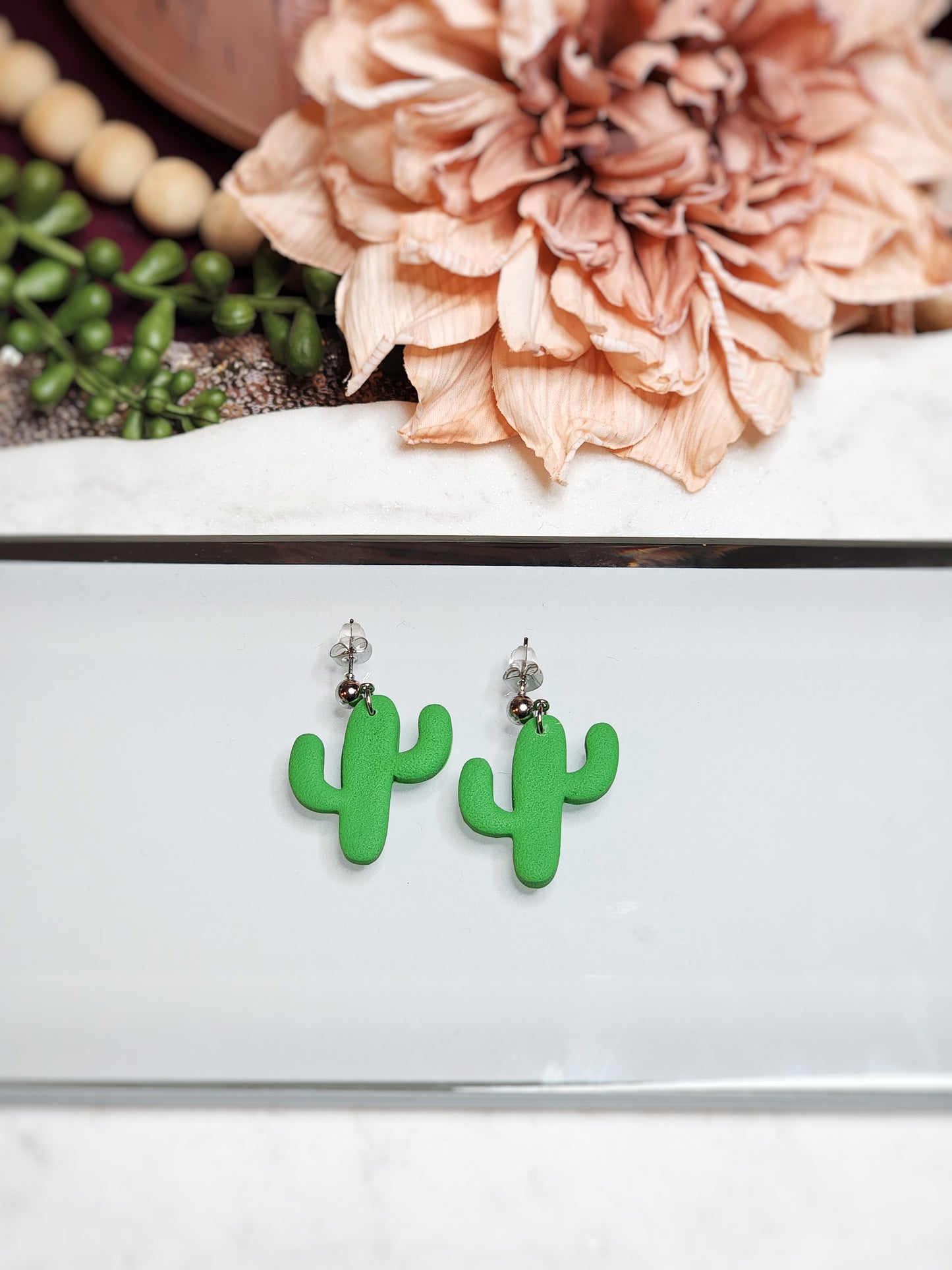 Green Cactus Dangle