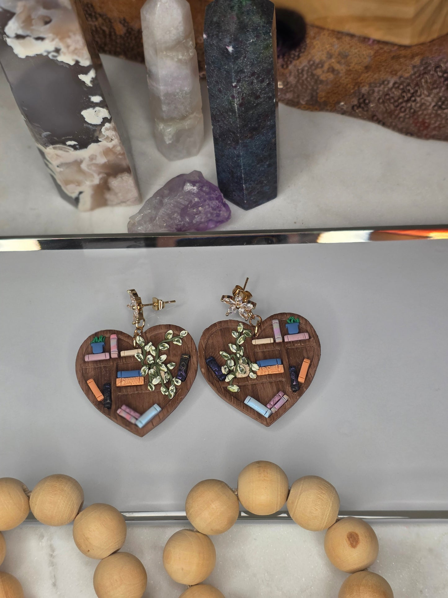Bookshelf Earrings