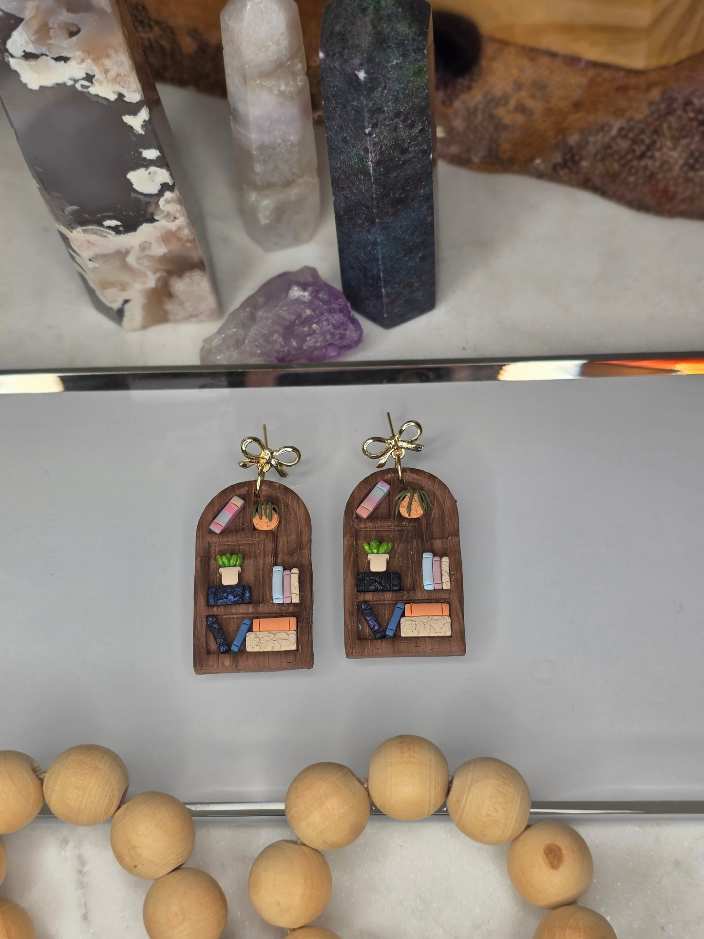 Bookshelf Earrings