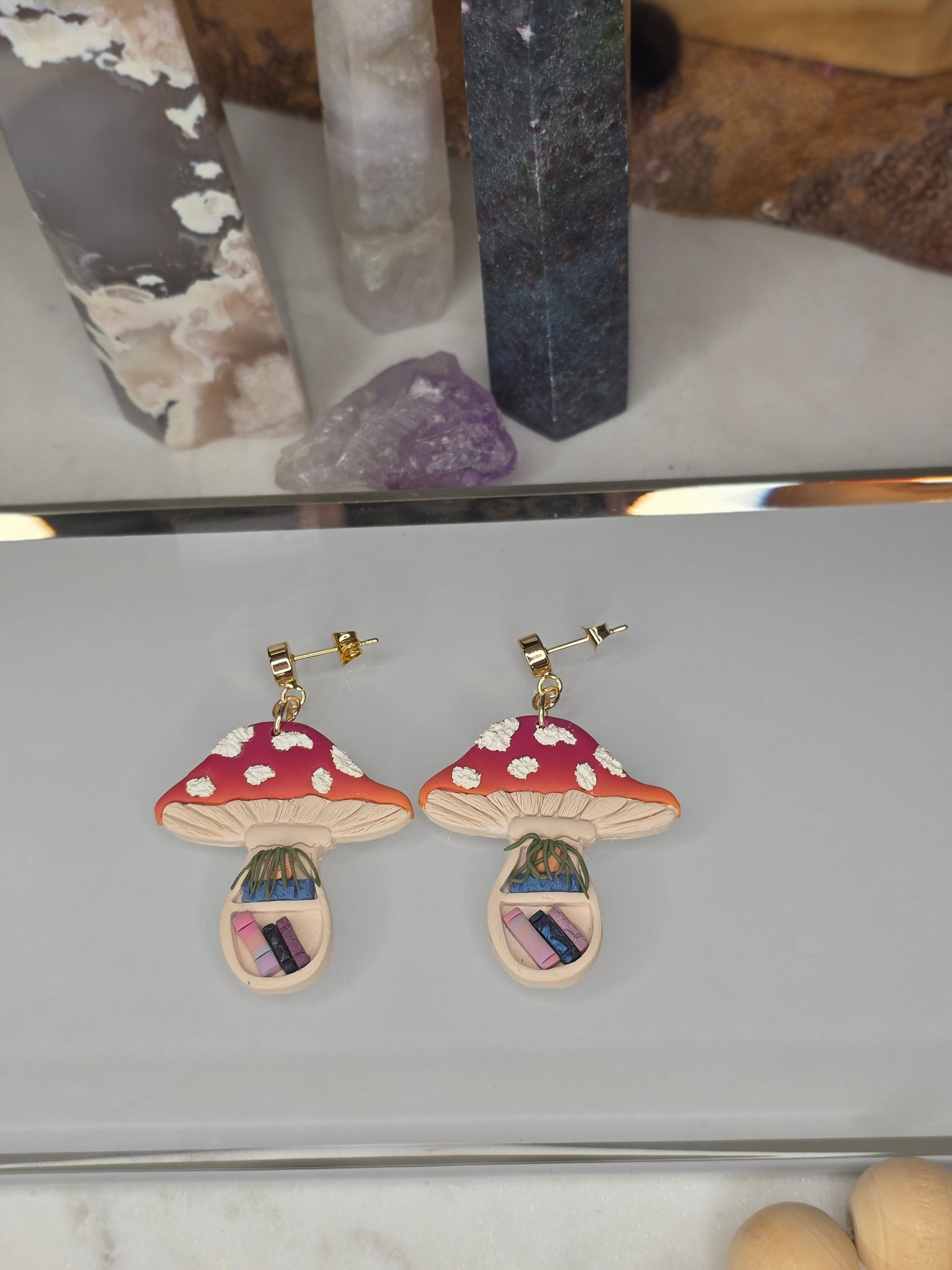 Bookshelf Earrings