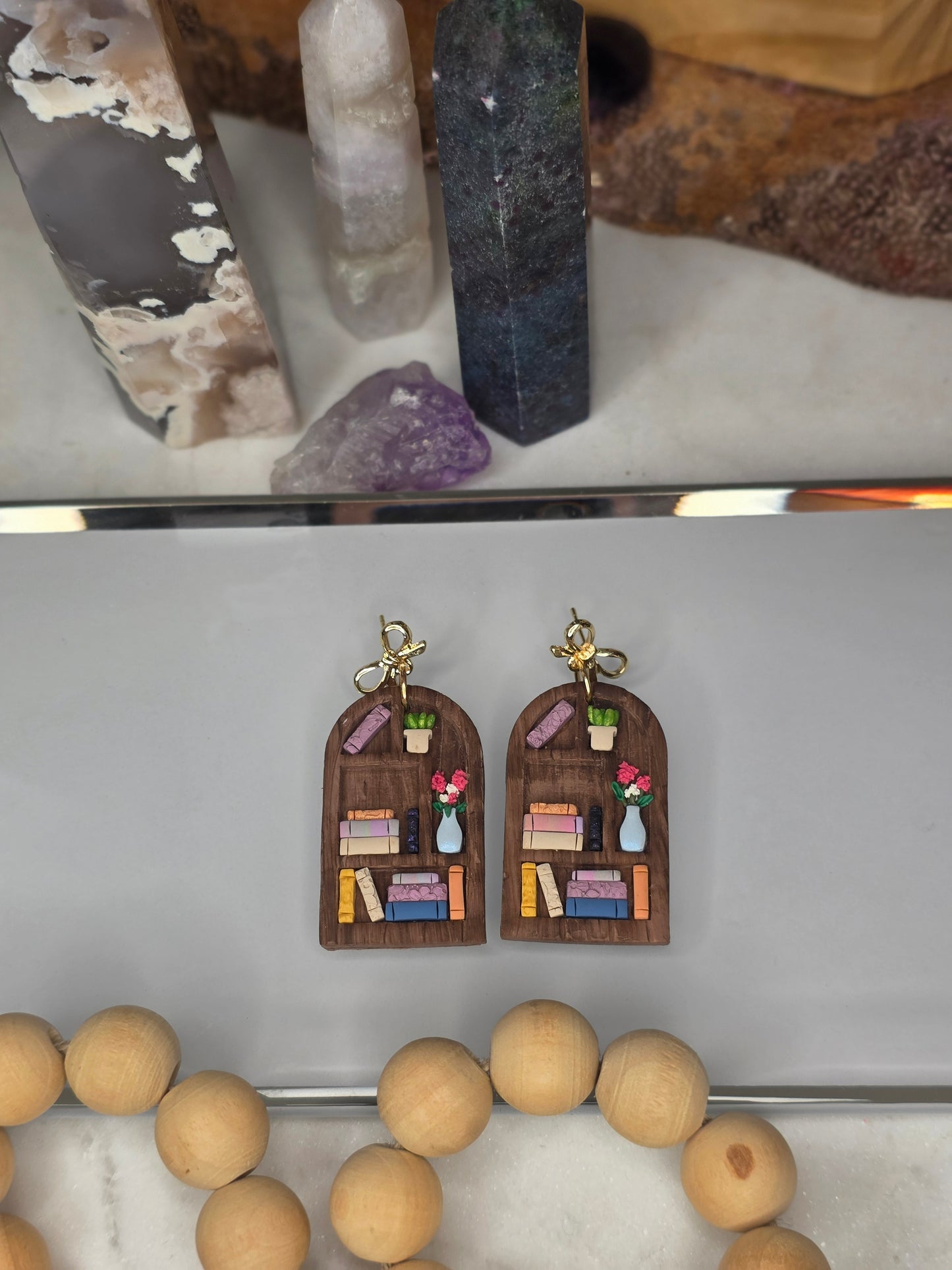 Bookshelf Earrings