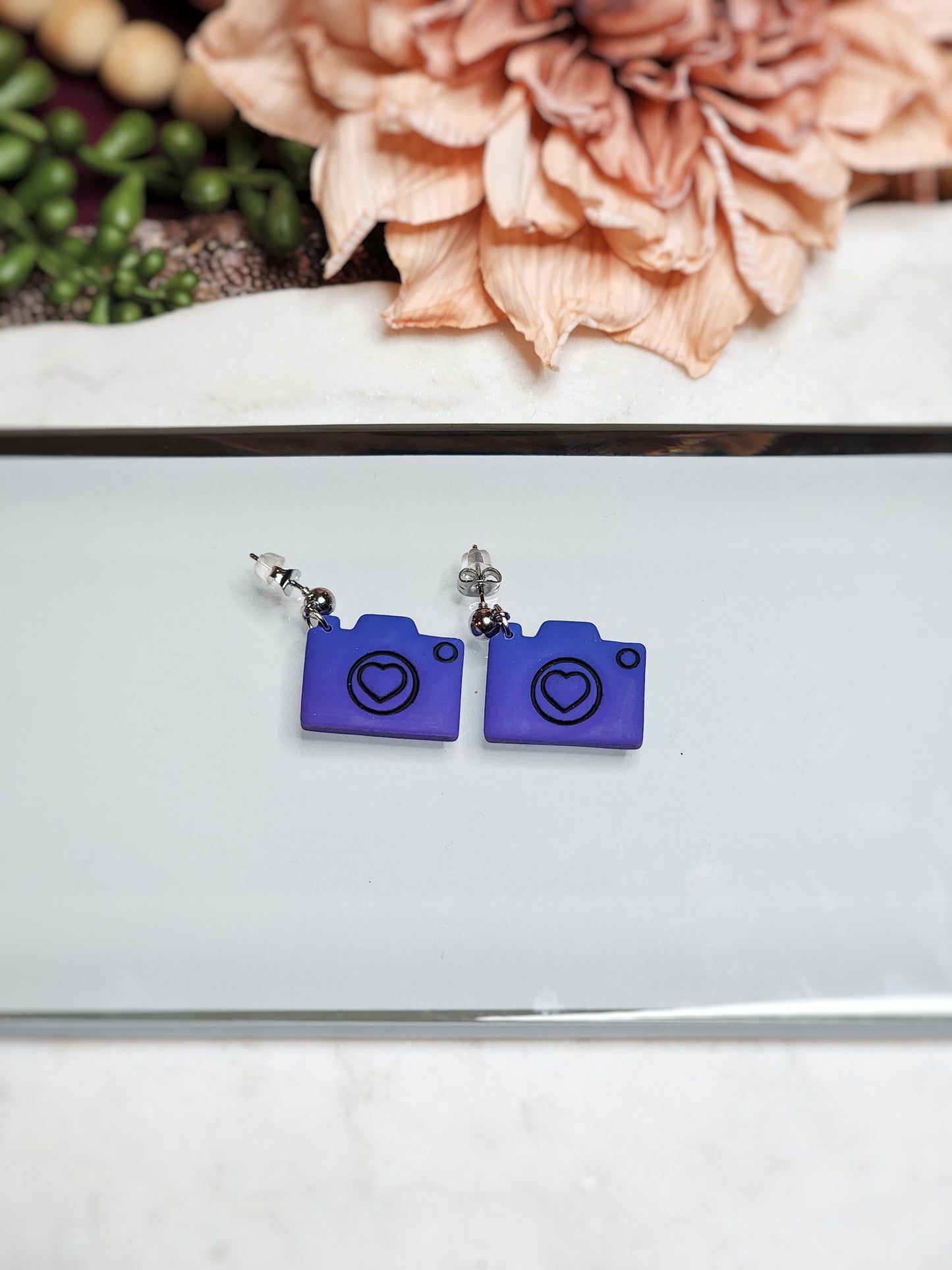 Purple Camera Dangles