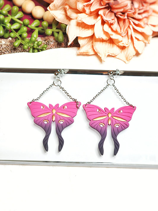 Pink/Purple Ombre Moths