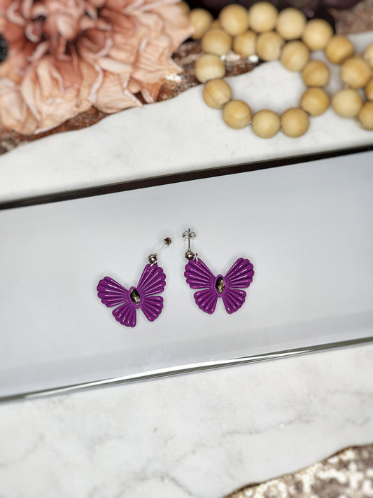 Purple Faux Stone Butterfly