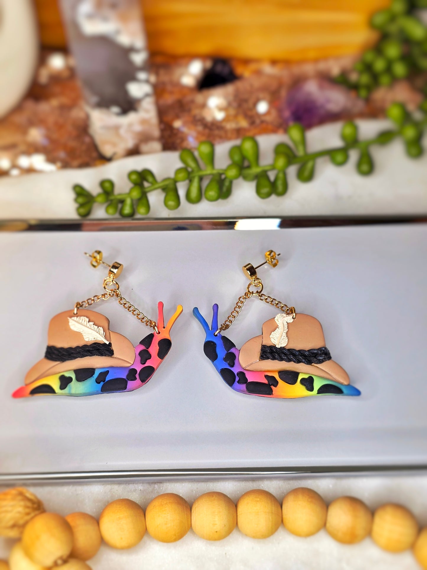 Rainbow Slugs W/Feathers