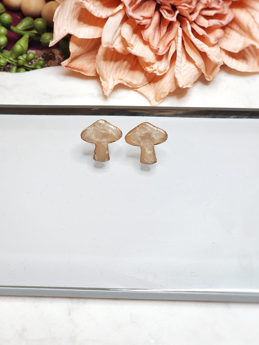 Quartz Mushroom Stud