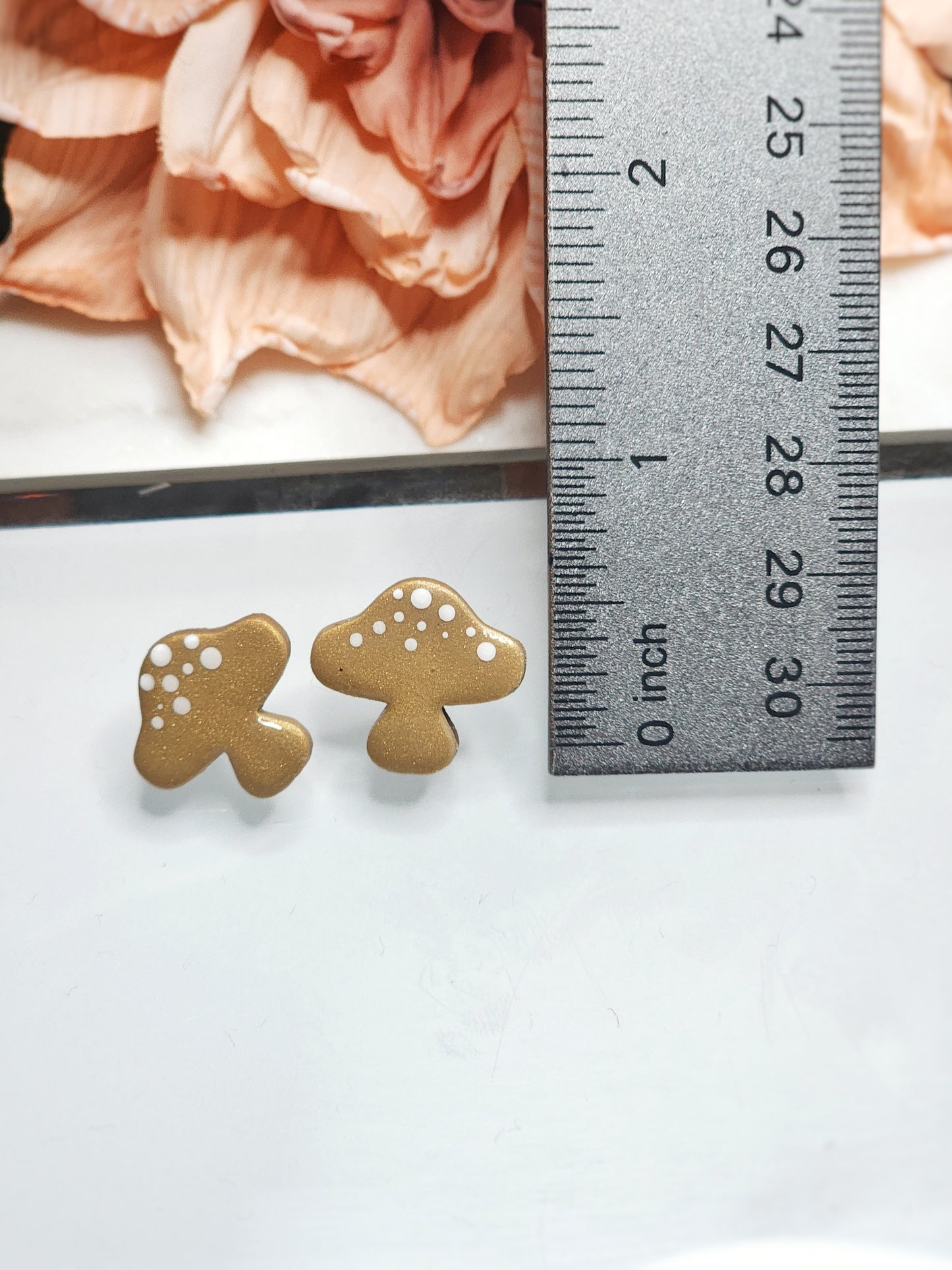 Gold Mushroom Stud