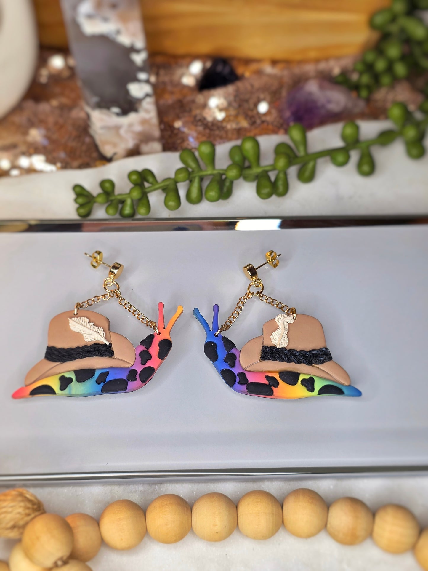 Rainbow Slugs W/Feathers