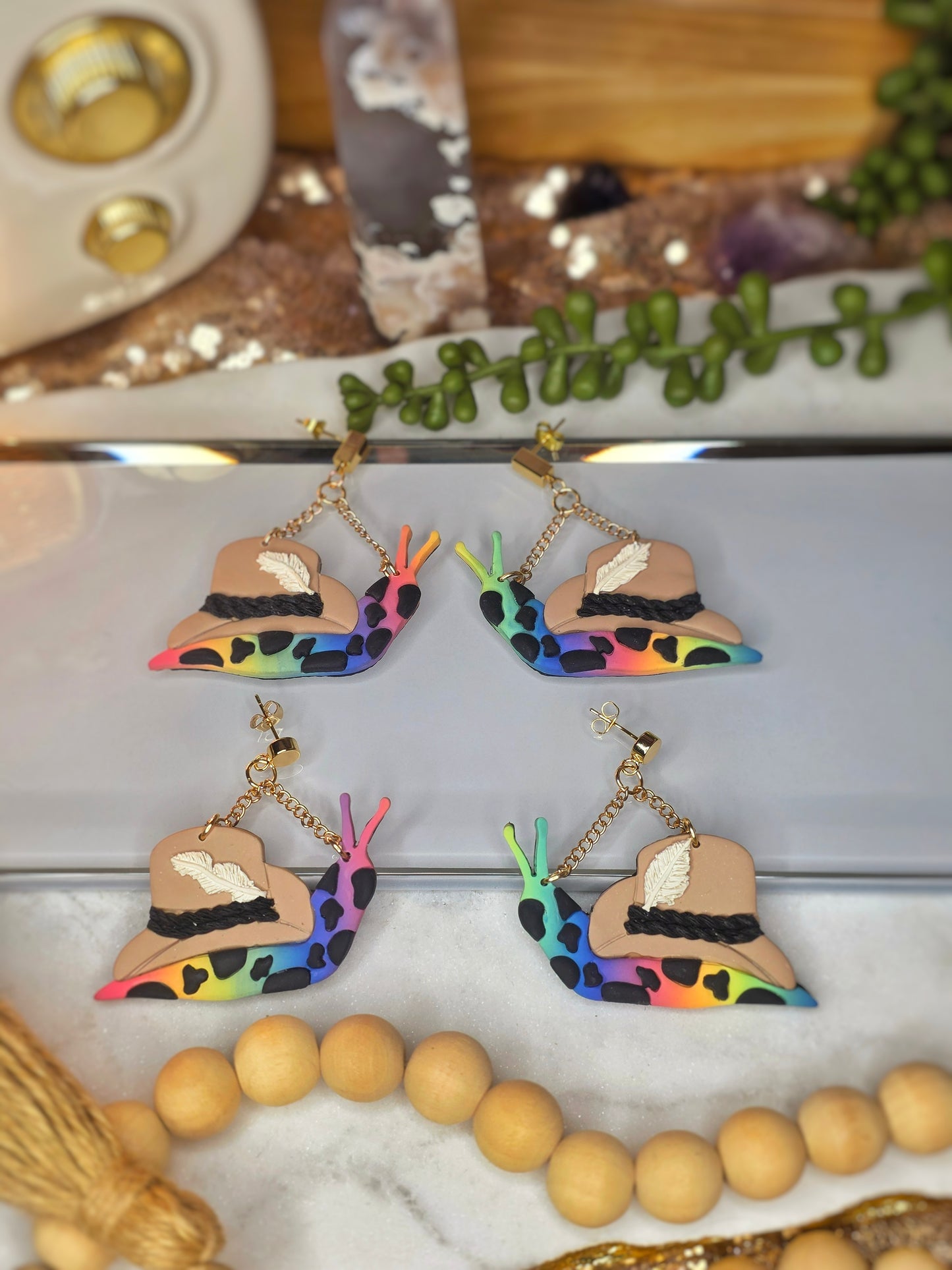 Rainbow Slugs W/Feathers